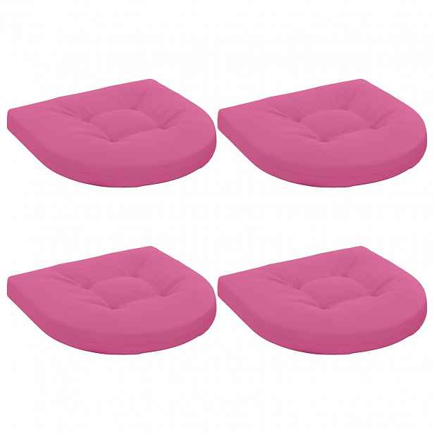 vidaXL Polstry ve 4 kusech 4 ks 100% polyester Růžová 40 x 40 x 5 cm