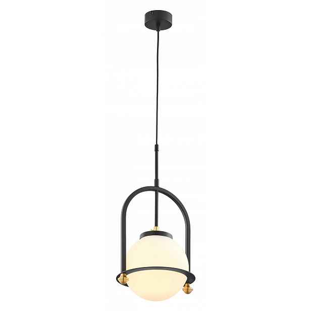 Závěsná lampa Rosso Černé skleněné stínítko 1xE27 23 cm Stropní Svítidlo Pokoj