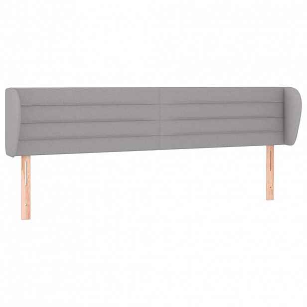 vidaXL Čelo postele typu ušák světle šedé 183x23x78/88 cm textil