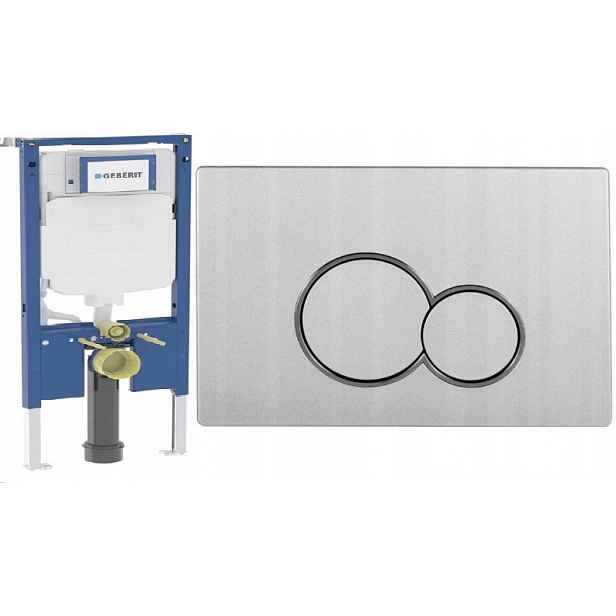 Geberit Rám pro Wc Slim 8 cm Duofix UP720 tlačítko Simb chrom mat rohož