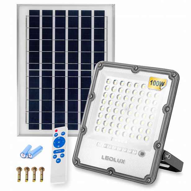 Solární lampa halogenový Led reflektor, senzor 100 W