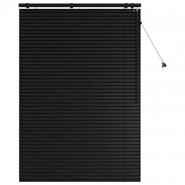 vidaXL Venet školní žaluzie Černá 100 x 160 cm 35 mm Masivní paulovnie