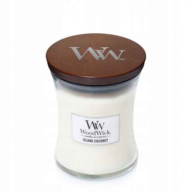 Woodwick Střední svíčka Island Coconu Ananas Kokos