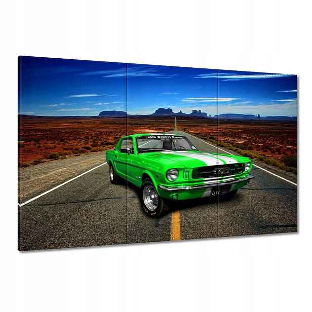 Obrazy 120x80 Zelený Mustang na poušti
