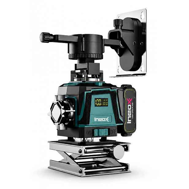 Laserová vodováha Křížový laser 4D 360 rovinný stativ Ovladač Ineox