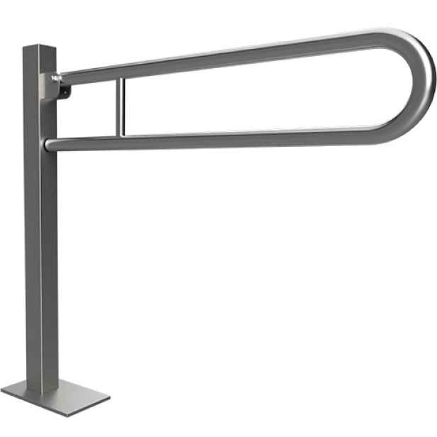 Úchyt sklopný ve tvaru U Bemeta Help ukotvený do země 850 mm s krytkou nerez matný