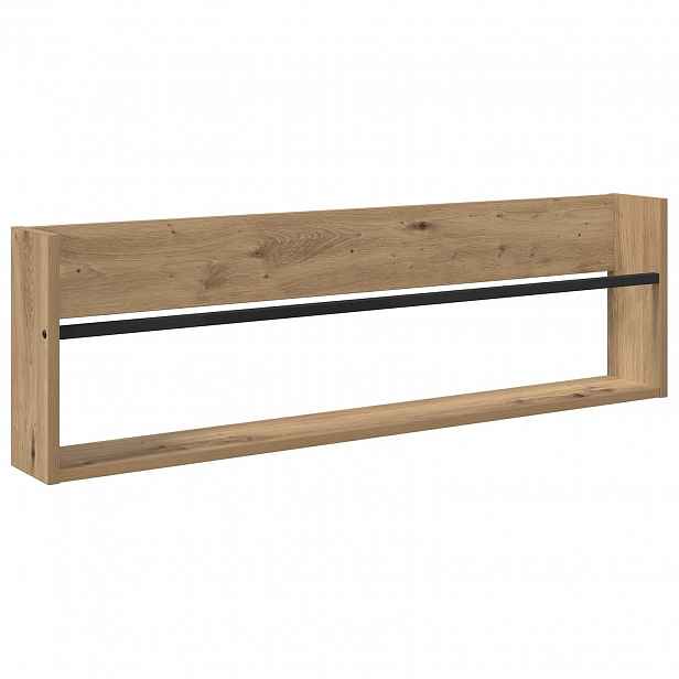 vidaXL Regál na časopisy s policí Artisanový dub 100 x 12 x 30 cm