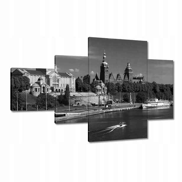 Obrazy 130x80 Černobílý Štětín