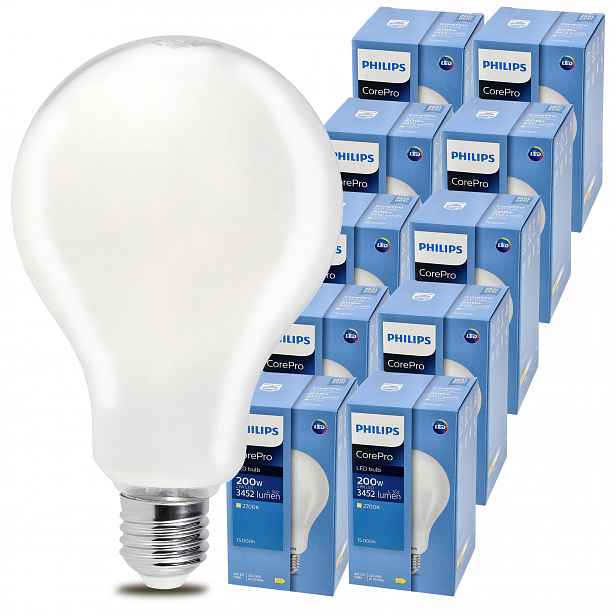 10x Led žárovka E27 Philips 23W 200W 3452lm 2700k Premium Sada žárovek
