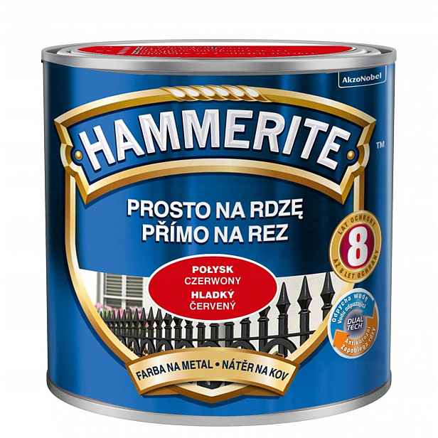 Hammerite Barva na rez 2,5L Červená Lesklá