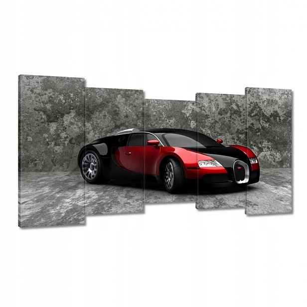 Obrazy 150x80 Bugatti Veyron Červená