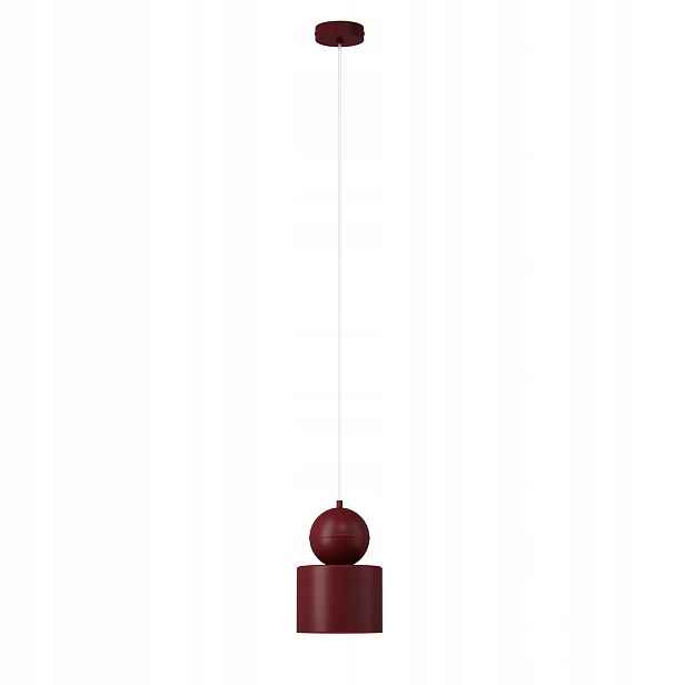Sigma Lighting Mosaic závěsná lampa bordó válcové stínidlo E27 15W
