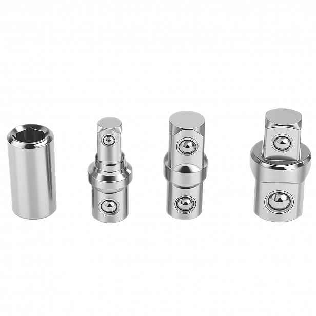 TEMU Sada 4 adaptérů pro nástrčné klíče, prodlužovací adaptér pro klíče, adaptér pro nástrčné klíče s ráčnou, velikost pohonu 1/4", 3/8", 1/2" - s