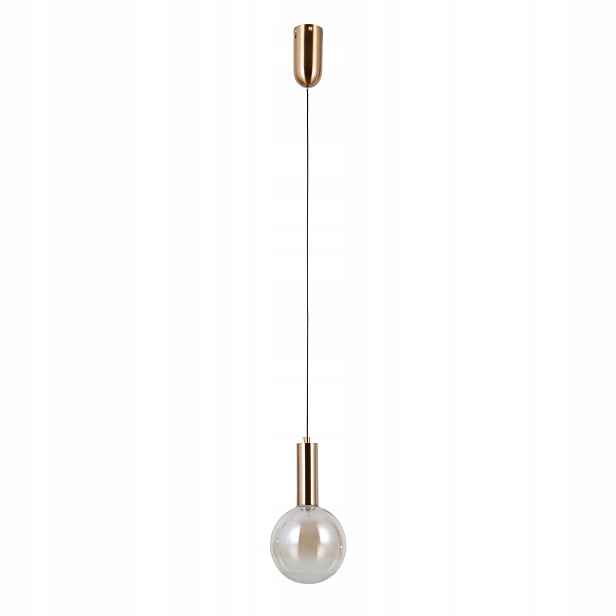 Italux Lampa Sklo Zlatá Led Ø15 cm 5 W 3000 K Strela Jantarová IP20