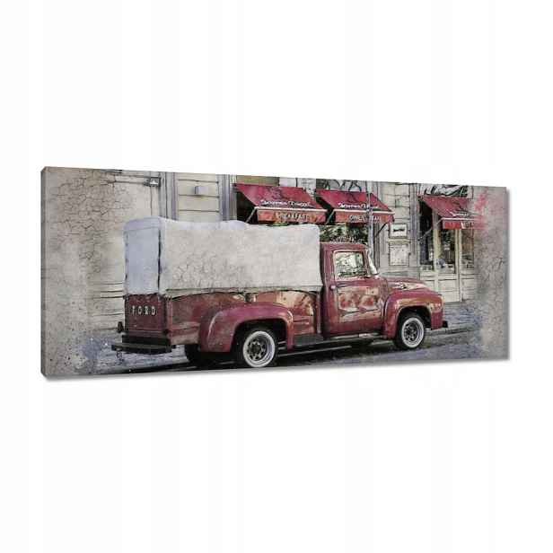Obrazy 100x40 Červený PickUp z Usa