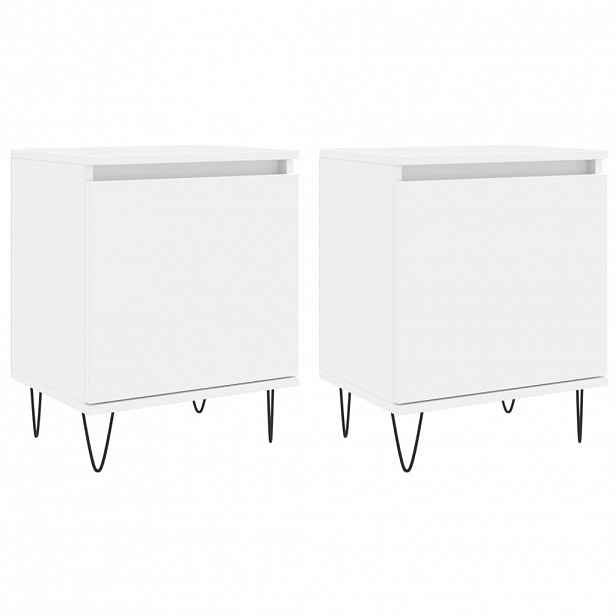 vidaXL Noční stolky 2 ks bílé 40 x 30 x 50 cm kompozitní dřevo