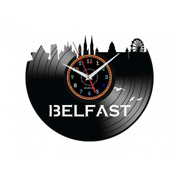 Belfast Dárek Originální dekorace do domu Hodiny z vinylové desky