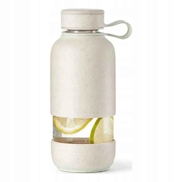 Lékué Organic Láhev na vodu Bottle To Go, 600 ml, krémová