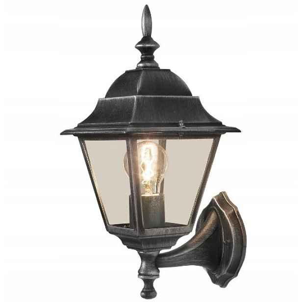 Nástěnná lampa IP44, zahradní nástěnné svítidlo, černá barva