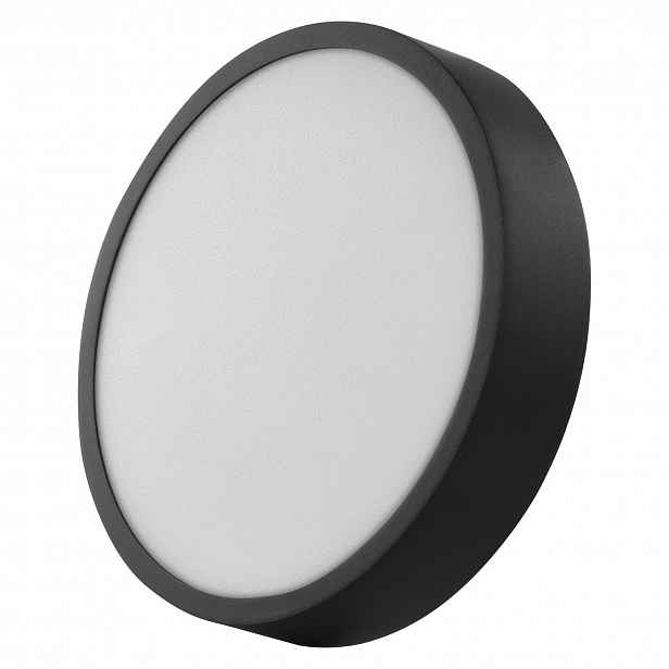 Stropní/nástěnné LED osvětlení Nexxo 22,5 cm, černé kulaté