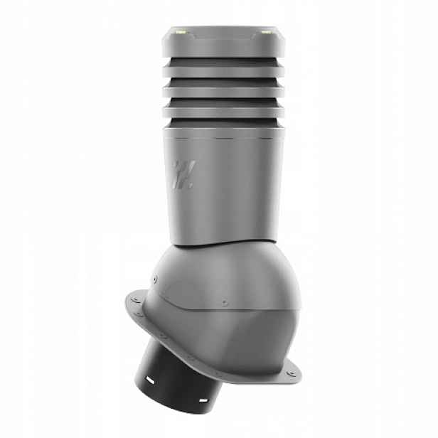 Větrací komín Ecoline pro plechovou střešní krytinu, profil H, průměr 125 mm, grafit