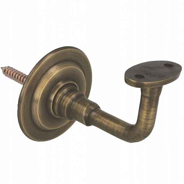 Držák madla zábradlí Mosaz Rozeta 70mm Antické zlato