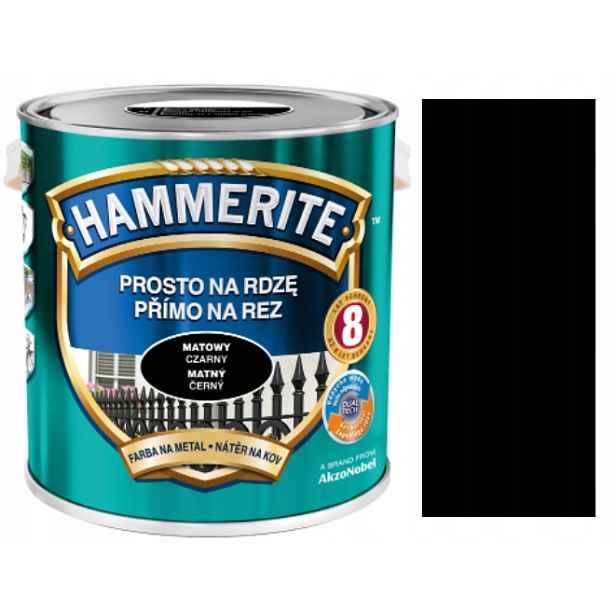 Hammerite Přímo Na Rzi Matný Černý 2,5 L