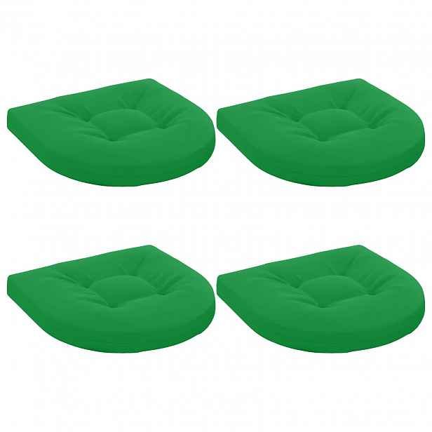 vidaXL Polstry ve 4 kusech 4 ks 100% polyester Zelená 45 x 45 x 5 cm