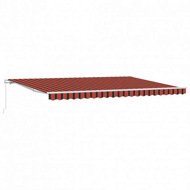 vidaXL Stahovací markýza Oranžová a hnědá 500 x 300 x 165 cm