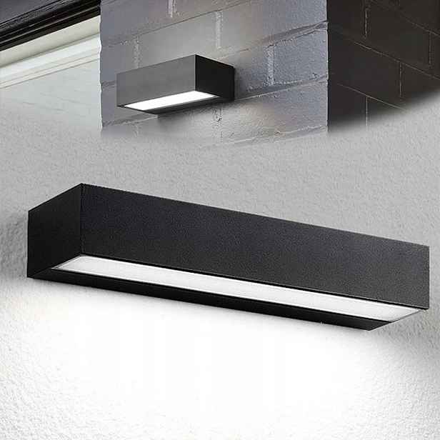 12W Led fasádní nástěnná lampa Venkovní nástěnné svítidlo IP65 20 cm Bílá Studená