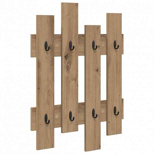 vidaXL Nástěnný věšák na kabáty Nástěnná montáž Artisanový dub