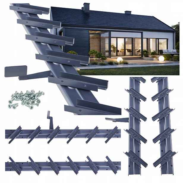 Pohyblivá Prkna Mechanismus Žaluzie Terasa Do Altánku Shutters Antracit 54 CM