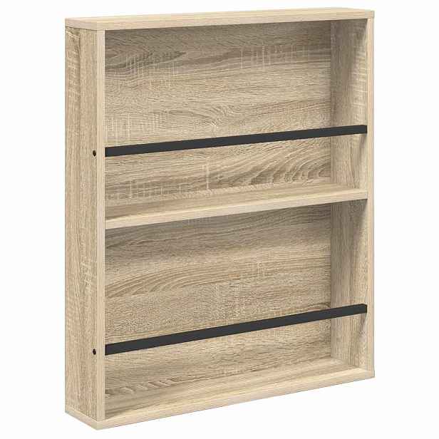 vidaXL Regál na časopisy Sonoma dub 60 x 12 x 70 cm Kompozitní dřevo