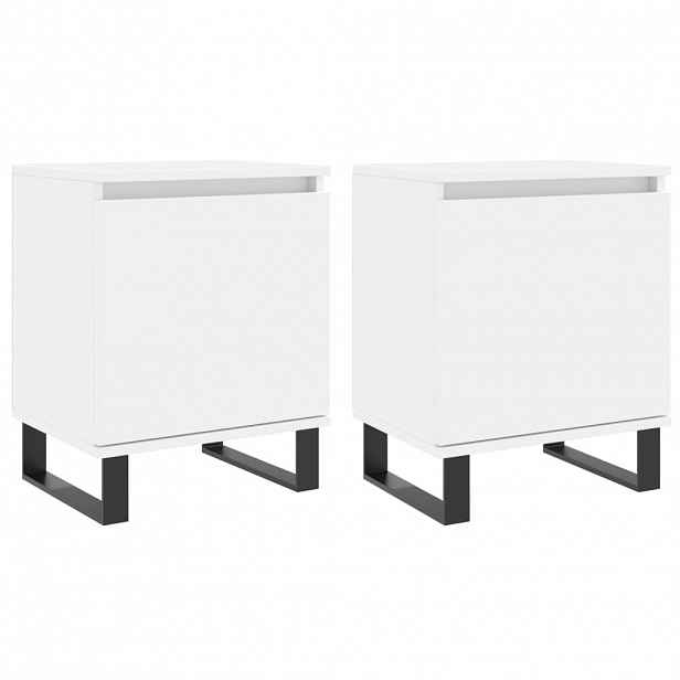vidaXL Noční stolky 2 ks bílé 40 x 30 x 50 cm kompozitní dřevo