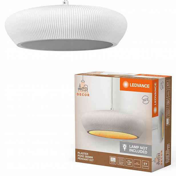 Závěsné Stropní Svítidlo Dekorativní E27 Převis Bílý Decor Ledvance