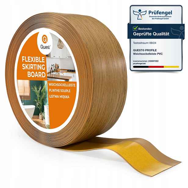 Podlahová lišta samolepicí Pvc 50/20 dub 20 m| pružná