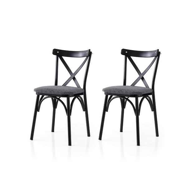 Sada jídelních židlí Ekol Anthracite and Black, 2 ks