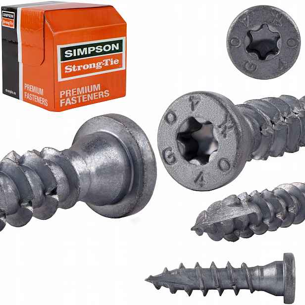Tesařské vruty 10x40 mm 50 ks Torx pro konektory konektorů Simpson Ssf