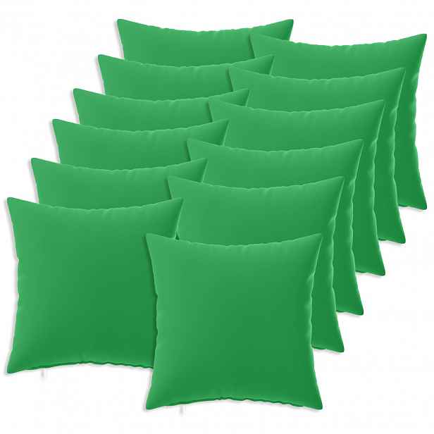 vidaXL Povlak na polštář 12 pcs HEERLEN Zelená 50 x 50 cm Polyester