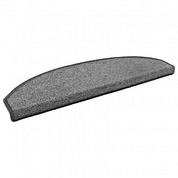 vidaXL Samolepicí schodové rohože 15 ks 80 x 24,5 x 3,5 cm Tmavě šedá