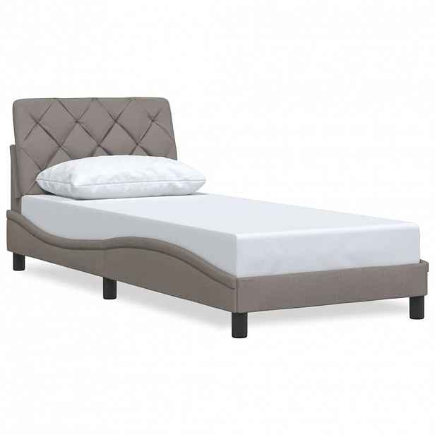 vidaXL Rám postele bez matrací taupe 80x200 cm textil