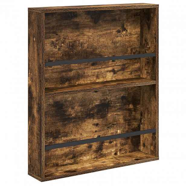 vidaXL Regál na časopisy Kouřový dub 60 x 12 x 70 cm Kompozitní dřevo