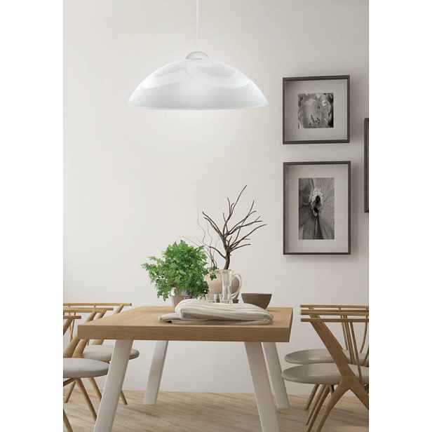Závěsná lampa bílá skleněná 30cm Monti