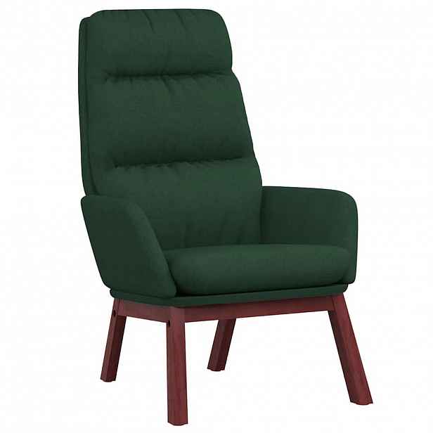 vidaXL Relaxační křeslo tmavě zelené textil