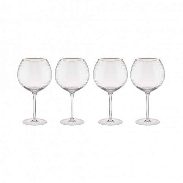 Butlers GOLDEN TWENTIES Sada sklenic na gin se zlatým okrajem 650 ml 4 ks