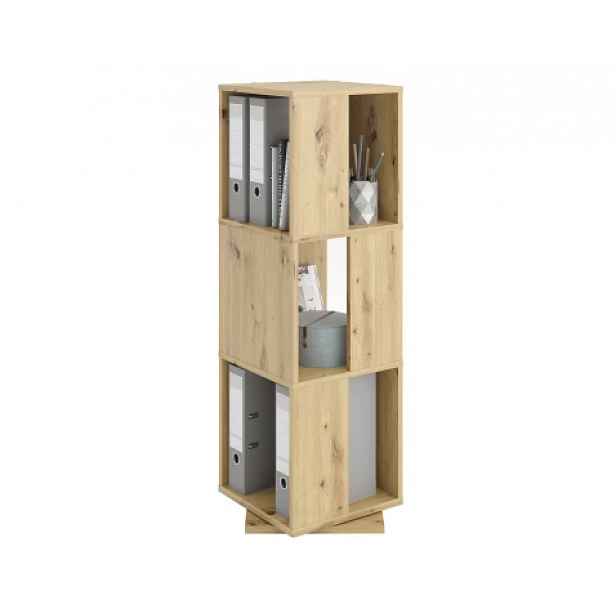 Otočný regál Tower, dub artisan