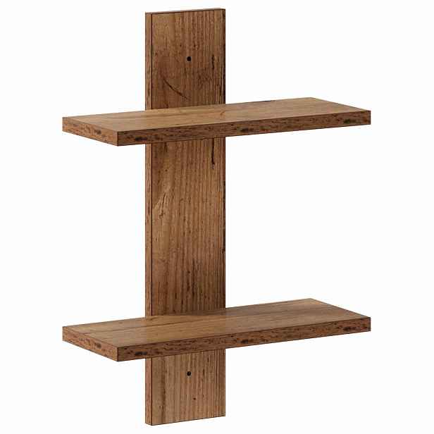 vidaXL Nástěnná polička Staré dřevo 30 x 13,5 x 43 cm Kompozitní dřevo