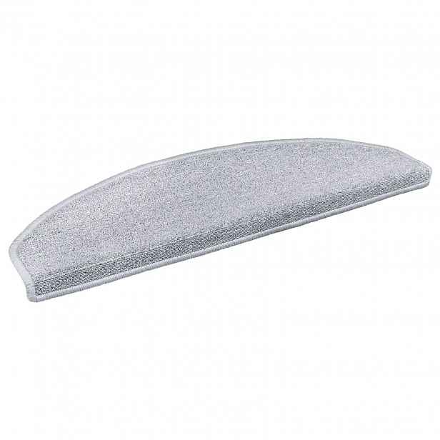 vidaXL Samolepicí schodové rohože 15 ks 80 x 24,5 x 3,5 cm Světle šedá