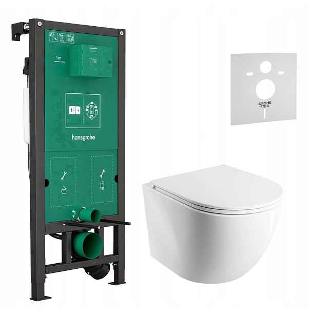 7v1 Podomítkový Wc Set Stelaz Hansgrohe iFrame Wc Mísa Omnires Matná