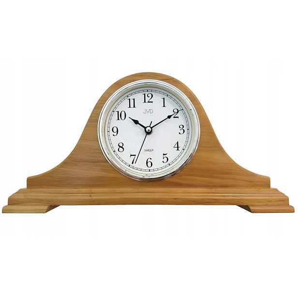 Dřevěné Světle Hnědé Tiché Krbové Hodiny Napoleon Jvd HS3290.68 38 cm
